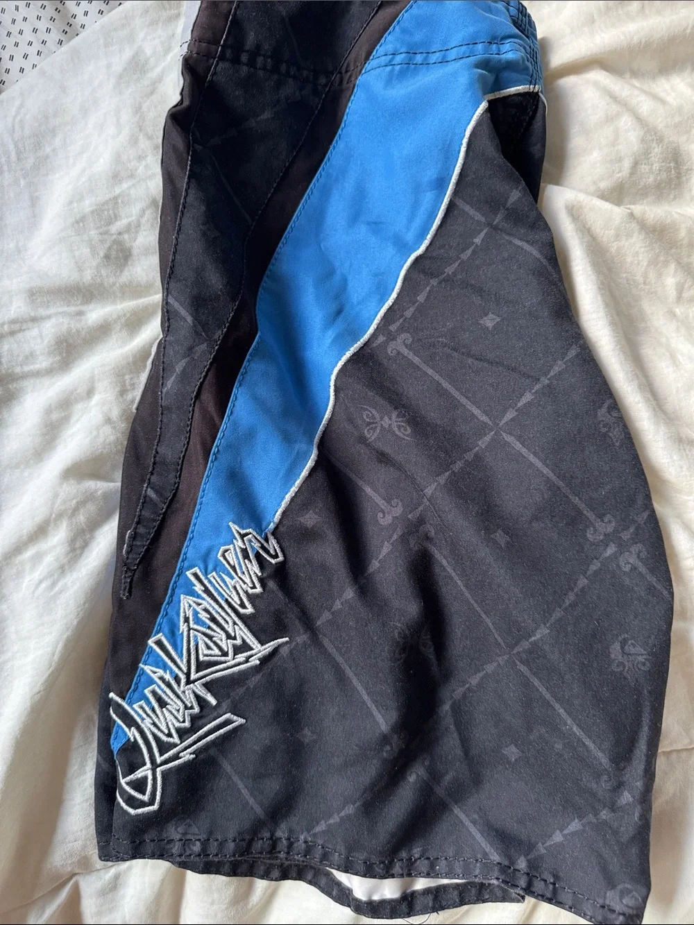 Quicksilver Y2K 90’s vintage black & gray Swim Trunks/ board shorts.